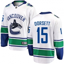 Youth Vancouver Canucks #15 Derek Dorsett Fanatics Branded White Away Breakaway NHL Jersey