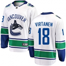 Youth Vancouver Canucks #18 Jake Virtanen Fanatics Branded White Away Breakaway NHL Jersey