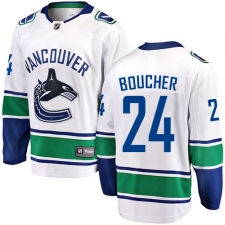 Youth Vancouver Canucks #24 Reid Boucher Fanatics Branded White Away Breakaway NHL Jersey