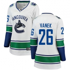 Women's Vancouver Canucks #26 Thomas Vanek Fanatics Branded White Away Breakaway NHL Jersey