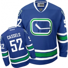 Men's Reebok Vancouver Canucks #52 Cole Cassels Premier Royal Blue Third NHL Jersey