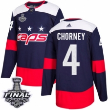 Men's Adidas Washington Capitals #4 Taylor Chorney Authentic Navy Blue 2018 Stadium Series 2018 Stanley Cup Final NHL Jersey