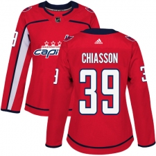 Women's Adidas Washington Capitals #39 Alex Chiasson Authentic Red Home NHL Jersey