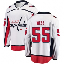 Men's Washington Capitals #55 Aaron Ness Fanatics Branded White Away Breakaway NHL Jersey