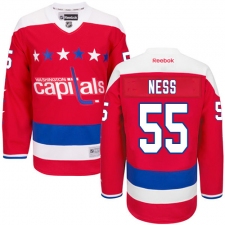 Women's Reebok Washington Capitals #55 Aaron Ness Premier Red Third NHL Jersey