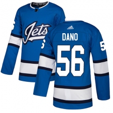 Men's Adidas Winnipeg Jets #56 Marko Dano Authentic Blue Alternate NHL Jersey
