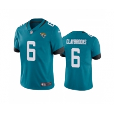 Men's Jacksonville Jaguars #6 Chris Claybrooks Teal Vapor Untouchable Limited Stitched Jersey