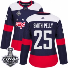 Women's Adidas Washington Capitals #25 Devante Smith-Pelly Authentic Navy Blue 2018 Stadium Series 2018 Stanley Cup Final NHL Jersey