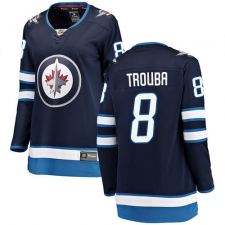 Women's Winnipeg Jets #8 Jacob Trouba Fanatics Branded Navy Blue Home Breakaway NHL Jersey