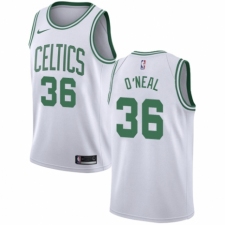 Men's Nike Boston Celtics #36 Shaquille O'Neal Swingman White NBA Jersey - Association Edition