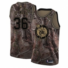 Women's Nike Boston Celtics #36 Shaquille O'Neal Swingman Camo Realtree Collection NBA Jersey