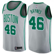 Women's Nike Boston Celtics #46 Aron Baynes Swingman Gray NBA Jersey - City Edition