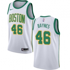 Youth Nike Boston Celtics #46 Aron Baynes Swingman White NBA Jersey - City Edition