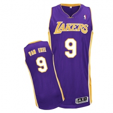 Women's Adidas Los Angeles Lakers #9 Nick Van Exel Authentic Purple Road NBA Jersey