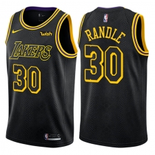 Men's Nike Los Angeles Lakers #30 Julius Randle Authentic Black City Edition NBA Jersey