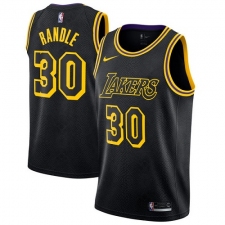 Women's Nike Los Angeles Lakers #30 Julius Randle Swingman Black NBA Jersey - City Edition