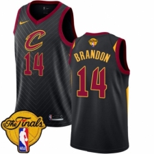 Men's Nike Cleveland Cavaliers #14 Terrell Brandon Swingman Black 2018 NBA Finals Bound NBA Jersey Statement Edition