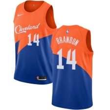 Men's Nike Cleveland Cavaliers #14 Terrell Brandon Swingman Blue NBA Jersey - City Edition