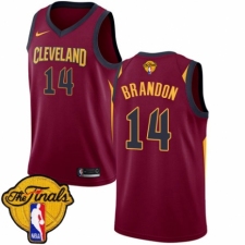 Men's Nike Cleveland Cavaliers #14 Terrell Brandon Swingman Maroon 2018 NBA Finals Bound NBA Jersey - Icon Edition