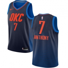 Men's Nike Oklahoma City Thunder #7 Carmelo Anthony Swingman Navy Blue NBA Jersey Statement Edition