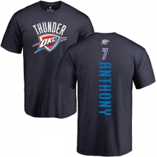 NBA Nike Oklahoma City Thunder #7 Carmelo Anthony Navy Blue Backer T-Shirt