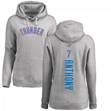 NBA Women's Nike Oklahoma City Thunder #7 Carmelo Anthony Ash Backer Pullover Hoodie