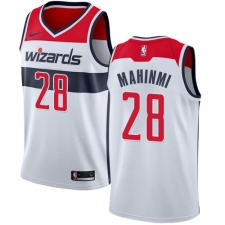 Men's Nike Washington Wizards #28 Ian Mahinmi Authentic White Home NBA Jersey - Association Edition