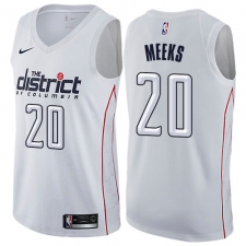 Men's Nike Washington Wizards #20 Jodie Meeks Authentic White NBA Jersey - City Edition