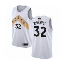 Men's Toronto Raptors #32 KJ McDaniels Swingman White 2019 Basketball Finals Bound Jersey - City Edition