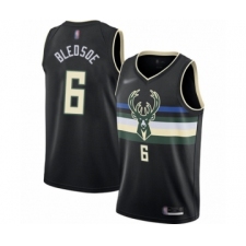 Men's Milwaukee Bucks #6 Eric Bledsoe Authentic Black Finished Basketball Jersey - Statement Edition