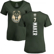 NBA Women's Nike Milwaukee Bucks #7 Thon Maker Green Backer T-Shirt