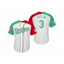 Men's Chris Taylor #3 Los Angeles Dodgers Two-Tone Mexican Heritage Night Cool Base Jersey