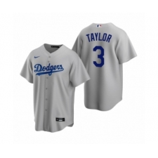 Men's Los Angeles Dodgers #3 Chris Taylor Nike Gray Replica Alternate Jersey