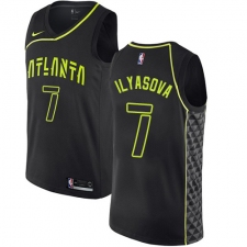 Men's Nike Atlanta Hawks #7 Ersan Ilyasova Authentic Black NBA Jersey - City Edition