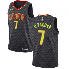 Women's Nike Atlanta Hawks #7 Ersan Ilyasova Authentic Black Road NBA Jersey - Icon Edition