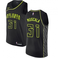 Men's Nike Atlanta Hawks #31 Mike Muscala Authentic Black NBA Jersey - City Edition