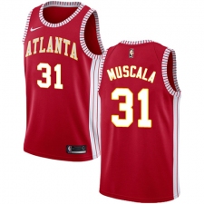 Men's Nike Atlanta Hawks #31 Mike Muscala Authentic Red NBA Jersey Statement Edition