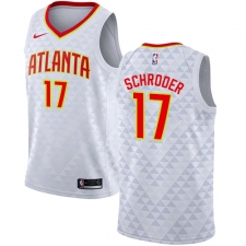 Men's Nike Atlanta Hawks #17 Dennis Schroder Authentic White NBA Jersey - Association Edition