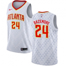 Women's Nike Atlanta Hawks #24 Kent Bazemore Authentic White NBA Jersey - Association Edition