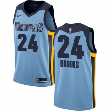 Men's Nike Memphis Grizzlies #24 Dillon Brooks Authentic Light Blue NBA Jersey Statement Edition