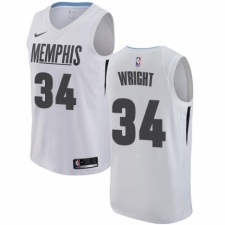 Men's Nike Memphis Grizzlies #34 Brandan Wright Authentic White NBA Jersey - City Edition