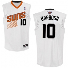 Men's Adidas Phoenix Suns #10 Leandro Barbosa Authentic White Home NBA Jersey