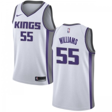 Youth Nike Sacramento Kings #55 Jason Williams Swingman White NBA Jersey - Association Edition