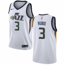 Men's Nike Utah Jazz #3 Ricky Rubio Authentic NBA Jersey - Association Edition