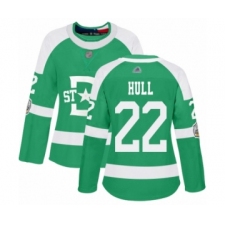 Women's Dallas Stars #22 Brett Hull Authentic Green 2020 Winter Classic Hockey Jersey