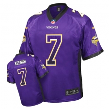 Men's Nike Minnesota Vikings #7 Case Keenum Limited Purple Drift Fashion NFL Jersey