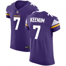 Men's Nike Minnesota Vikings #7 Case Keenum Purple Team Color Vapor Untouchable Elite Player NFL Jersey
