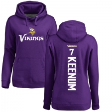 NFL Women's Nike Minnesota Vikings #7 Case Keenum Purple Backer Pullover Hoodie