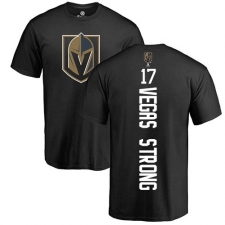 NHL Adidas Vegas Golden Knights #17 Vegas Strong Black Backer T-Shirt