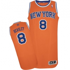 Youth Adidas New York Knicks #8 Michael Beasley Authentic Orange Alternate NBA Jersey